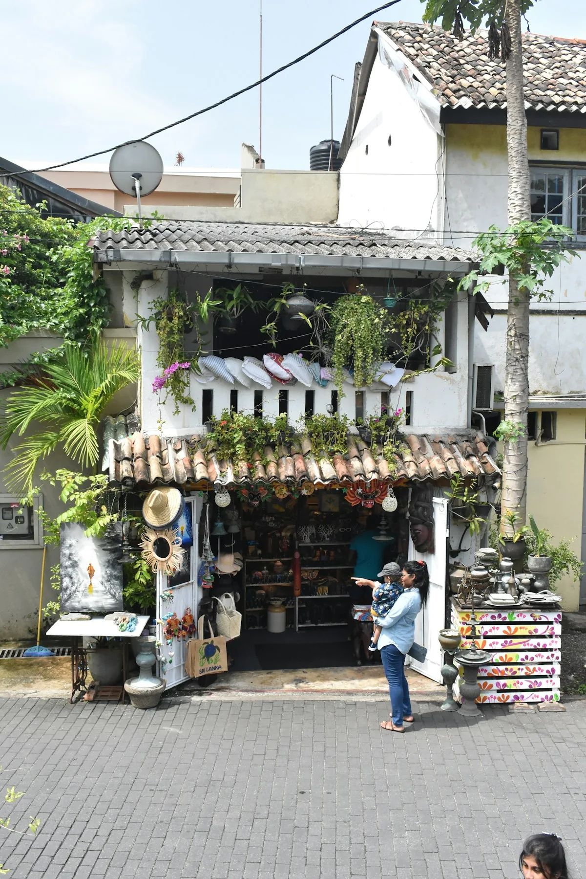 A shop and street scene in Galle, Sri Lanka